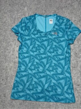 The North Face Women's Vapor Wick Athletic Active T-shirt Top Blue XS